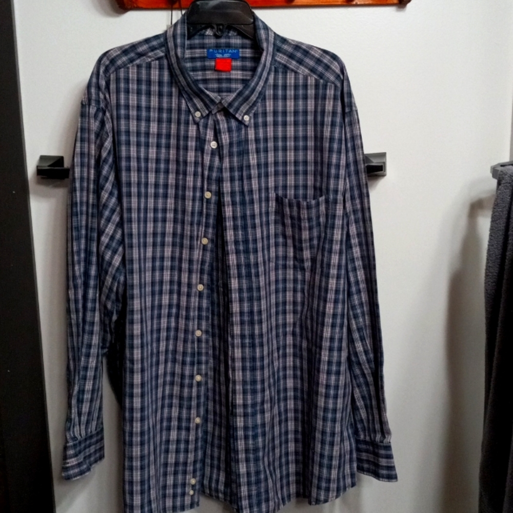 Puritan long sleeve button-up shirt 3XL